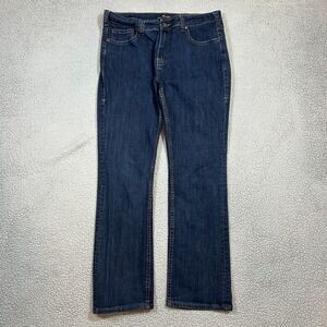 Cowgirl Tuff Co Jeans Womens 36x33 Dark Wash Bootcut Western Embroidered Pockets